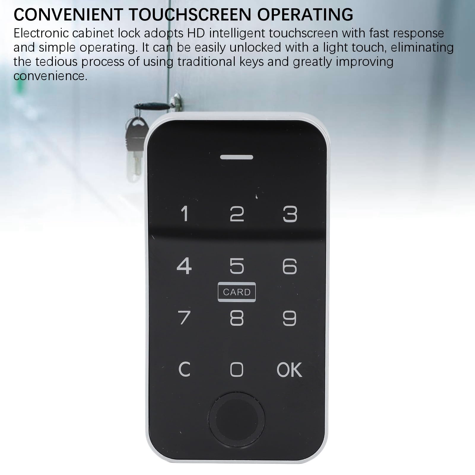 Elektronisches Schrankschloss mit digitaler Touch-Tastatur und Fingerabdruck-Passwort für Kleiderschrank, Spind und Nachttisch