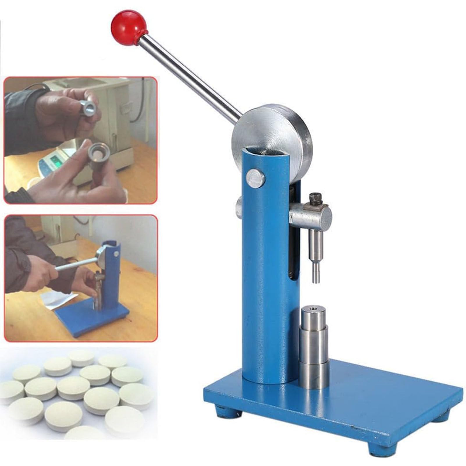 Macchina per pressatura manuale per compresse, pressa per compresse a leva, stampo in acciaio inossidabile, strumento per la produzione di compresse fai da te, pressa per compresse manuale,12mm