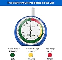 Vista 4 de Godeson 88703 Medidor de Profundidad del Dibujo de Llantas de Tipo Dial Profesional para Motocicleta, Coche, Camión y Autobús