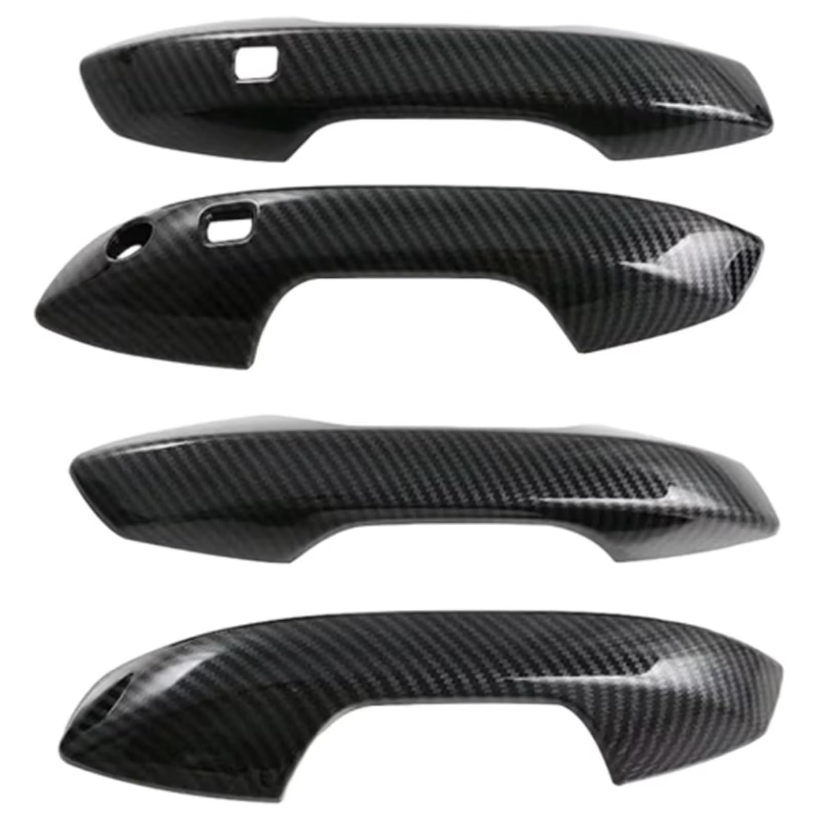 Dspolimv Carbon Fiber Finish Outer Door Handle Cap Compatible With Byd For Song For Plus Dm-I Ev 2023-2025 4Pcs Car Exterior Side Door Handle Cover Trim Lhd Carbon Fiber Parts(Carbon Fiber Finish)
