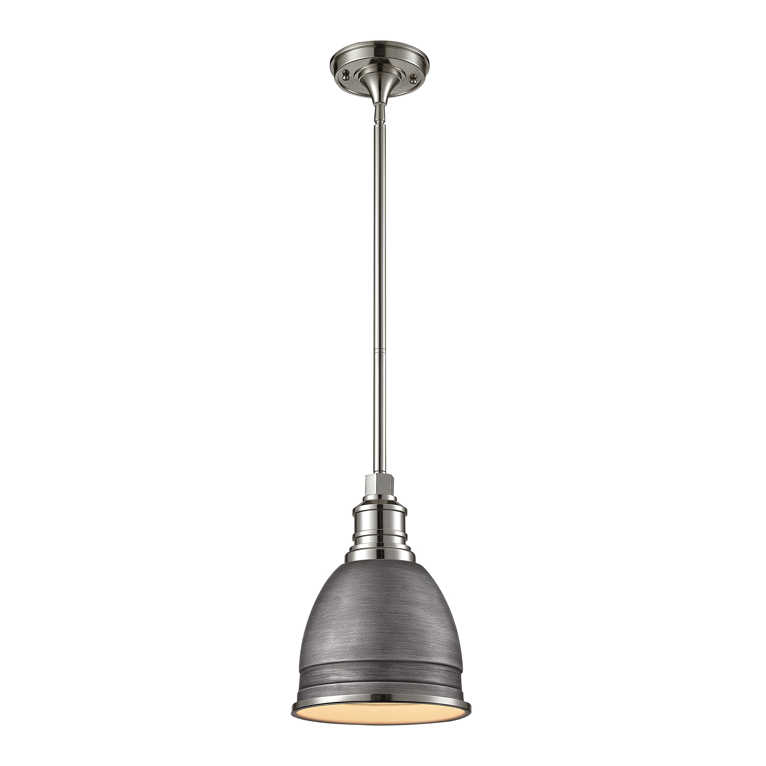 Elk Home 66880/1 Carolton 8'' Wide 1 in Light Mini Pendant in Polished Nickel