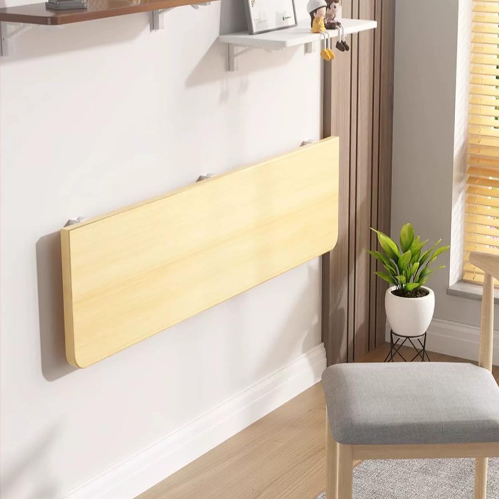 Table suspendue en bois pour ordinateur bureau mural pliable de salon