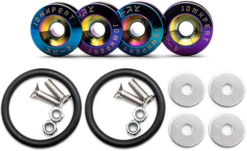 Miniatura 4 de Xotic Tech JDM - Cierres de liberación rápida compatibles con parachoques de automóvil, tapas de escotilla para guardabarros de maletero (NEO 8