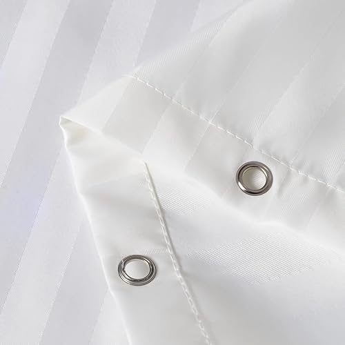 Miniatura 2 de Cortina de ducha pequeña o forro de tela de 32 x 72 pulgadas, lavable, IPx4, impermeable, calidad hotelera, cortinas de ducha con ganchos y ojales,