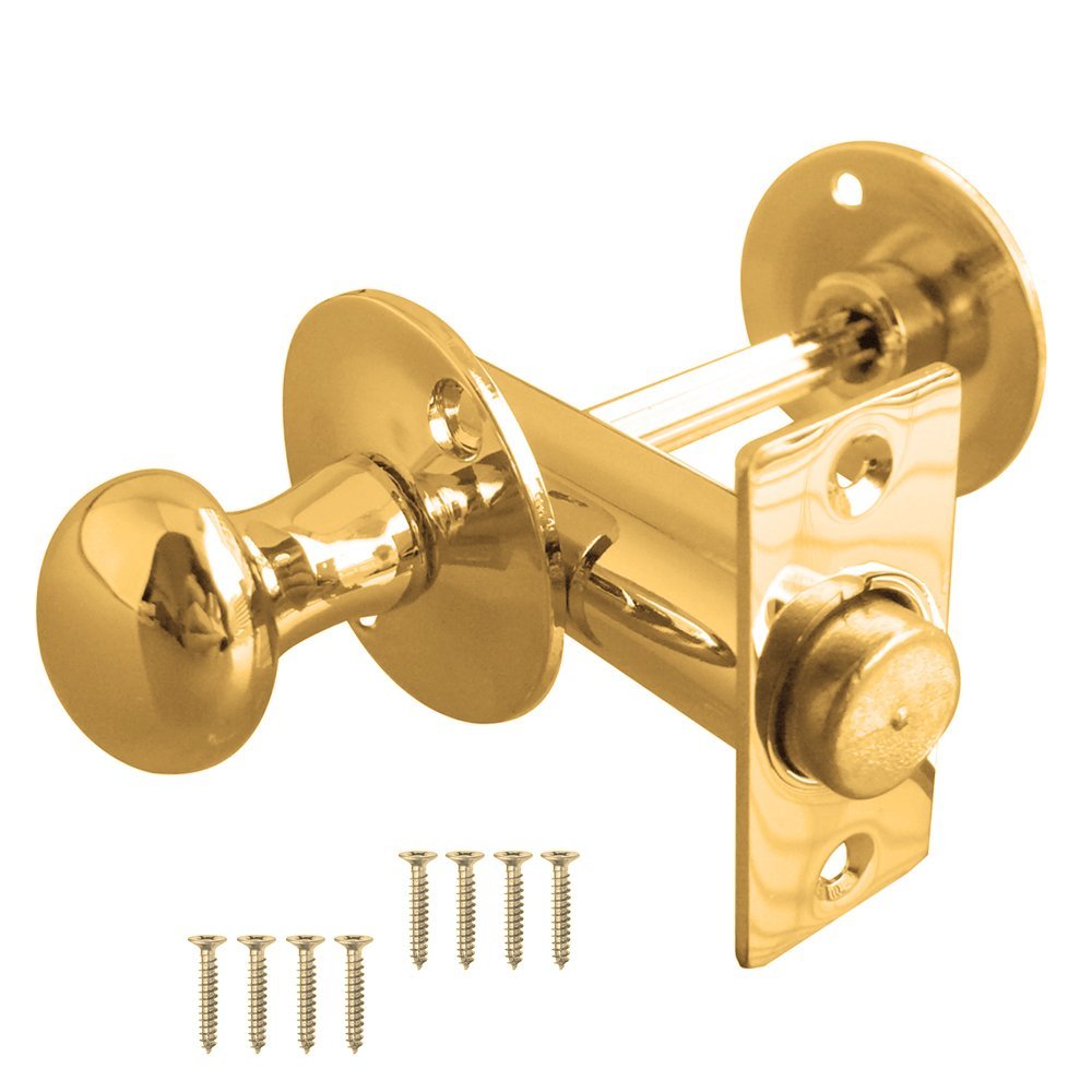 Jedo Bathroom Door Thumb Turn and Release Set with Mortice Bolt Polished Brass