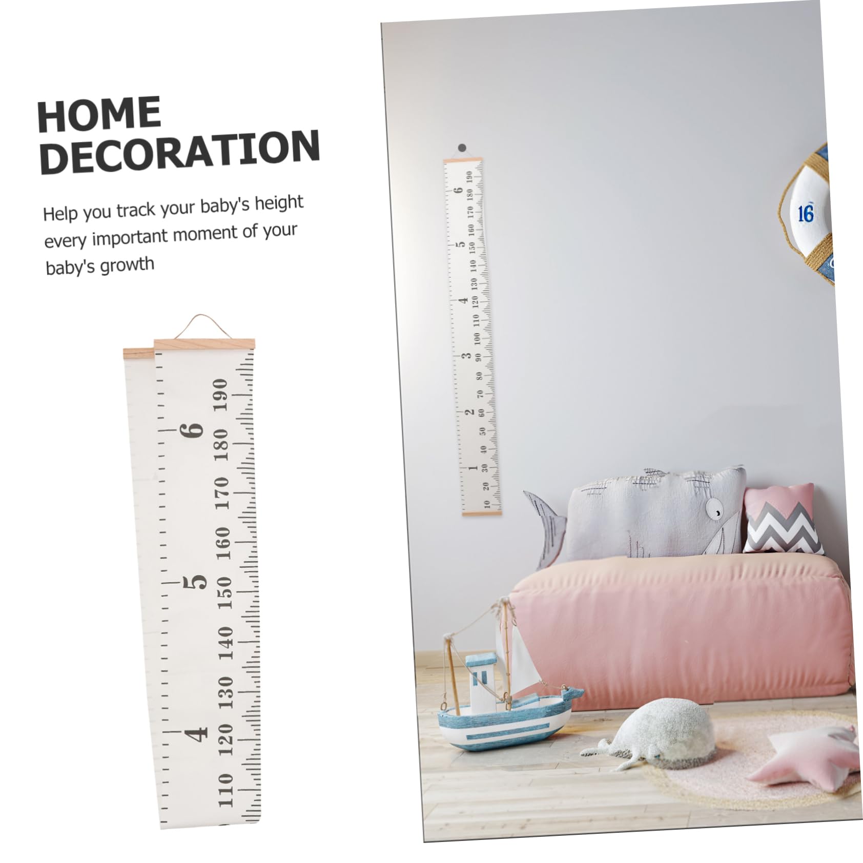 KOMBIUDA Baby Height Growth Chart Boys and Girls Wall Decal Ruler Boys and Girls Height Measurement Ruler Nordic Style Decor for Home