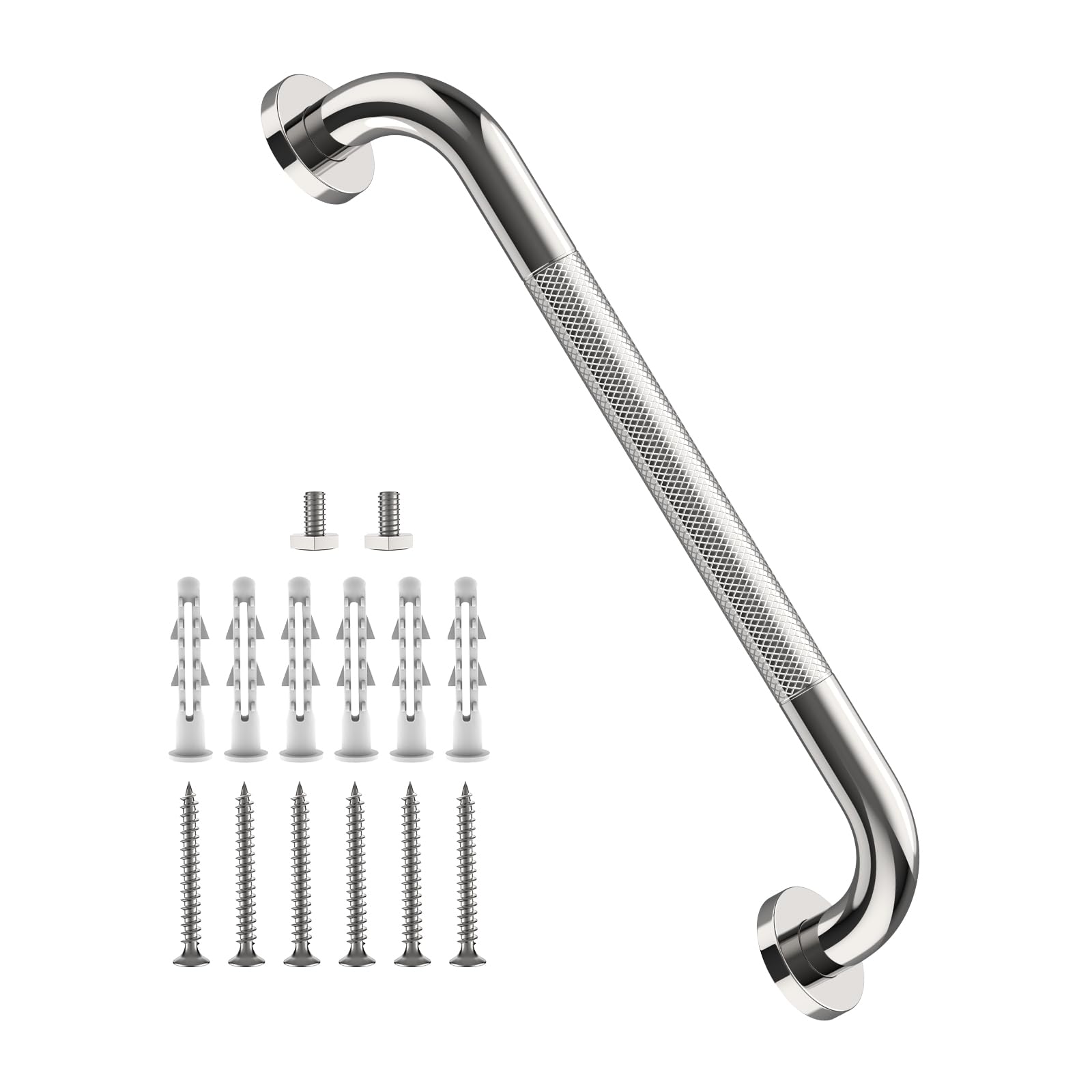 Barre d'appui de douche barre de maintien baignoire inox 40,6 cm poignée sécurité PMR
