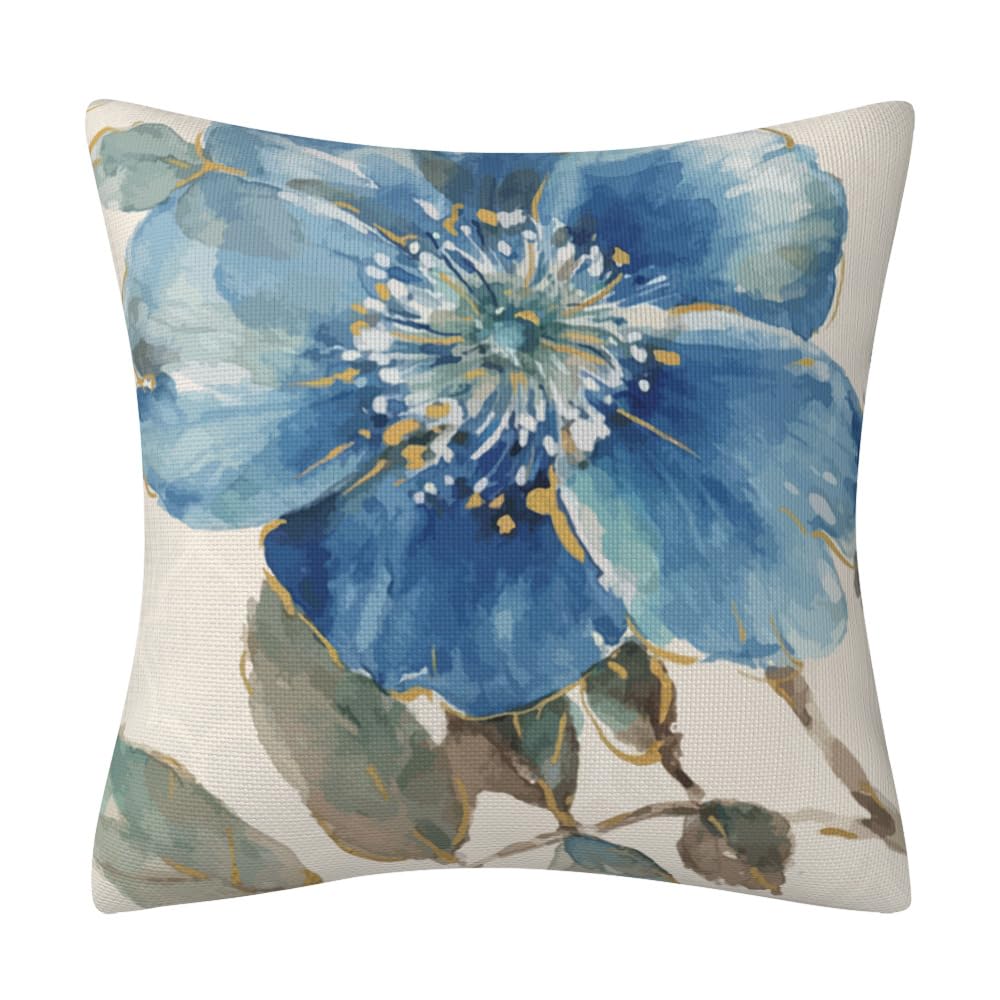 Cushion Covers Blue Dark Green Cushions with Covers Included Cotton Linen Pillow Cases Invisible Zipper Pillow Case Livingroom Pillowcase Cushion Cover Soft Pillow Cover 60x60cm/1 Pack