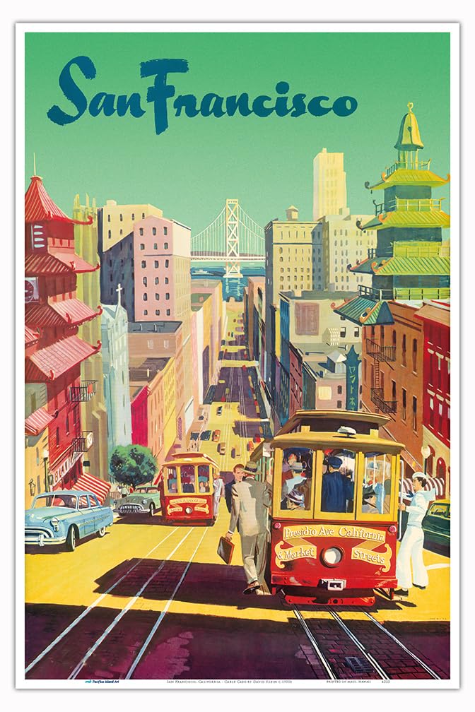 Amazon.com: San Francisco - Cable Cars - Vintage Airline Travel