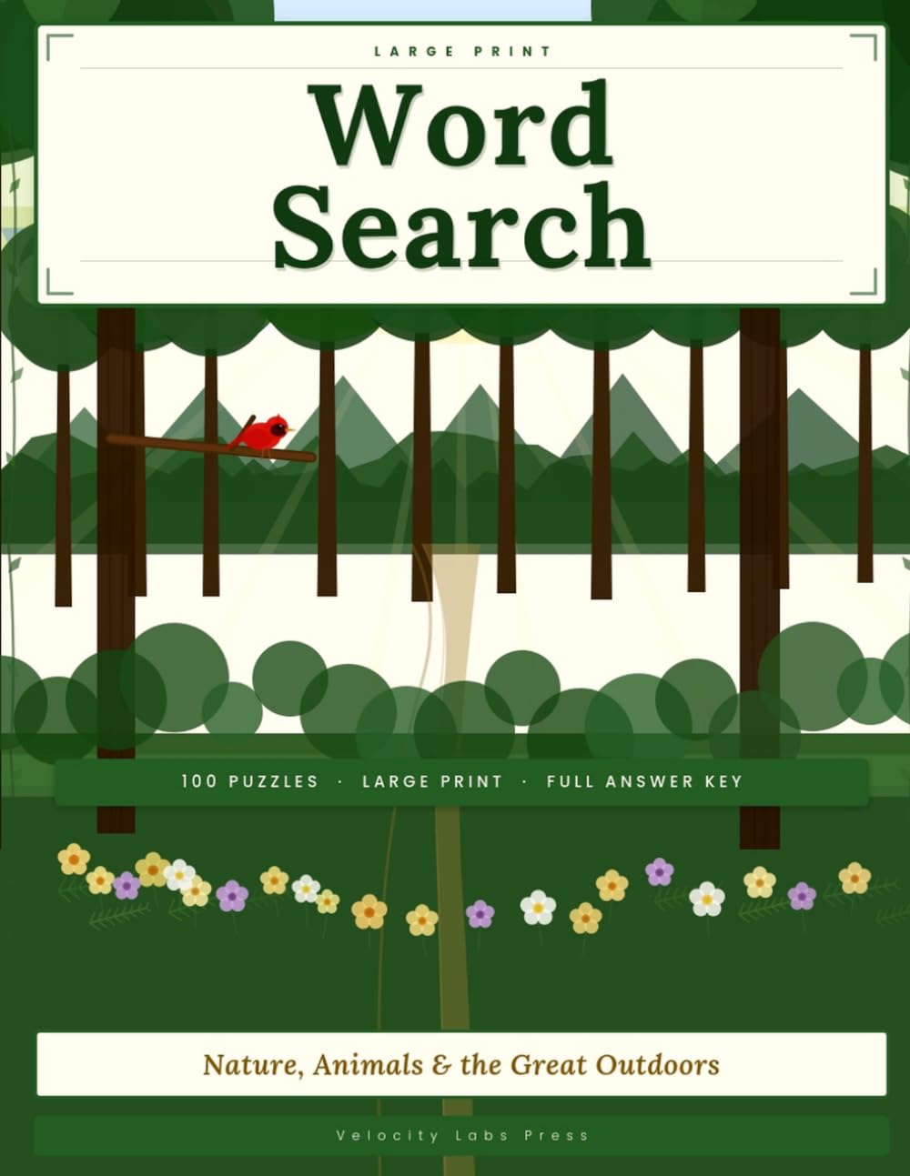 Large Print Word Search: Nature, Animals & the Great Outdoors