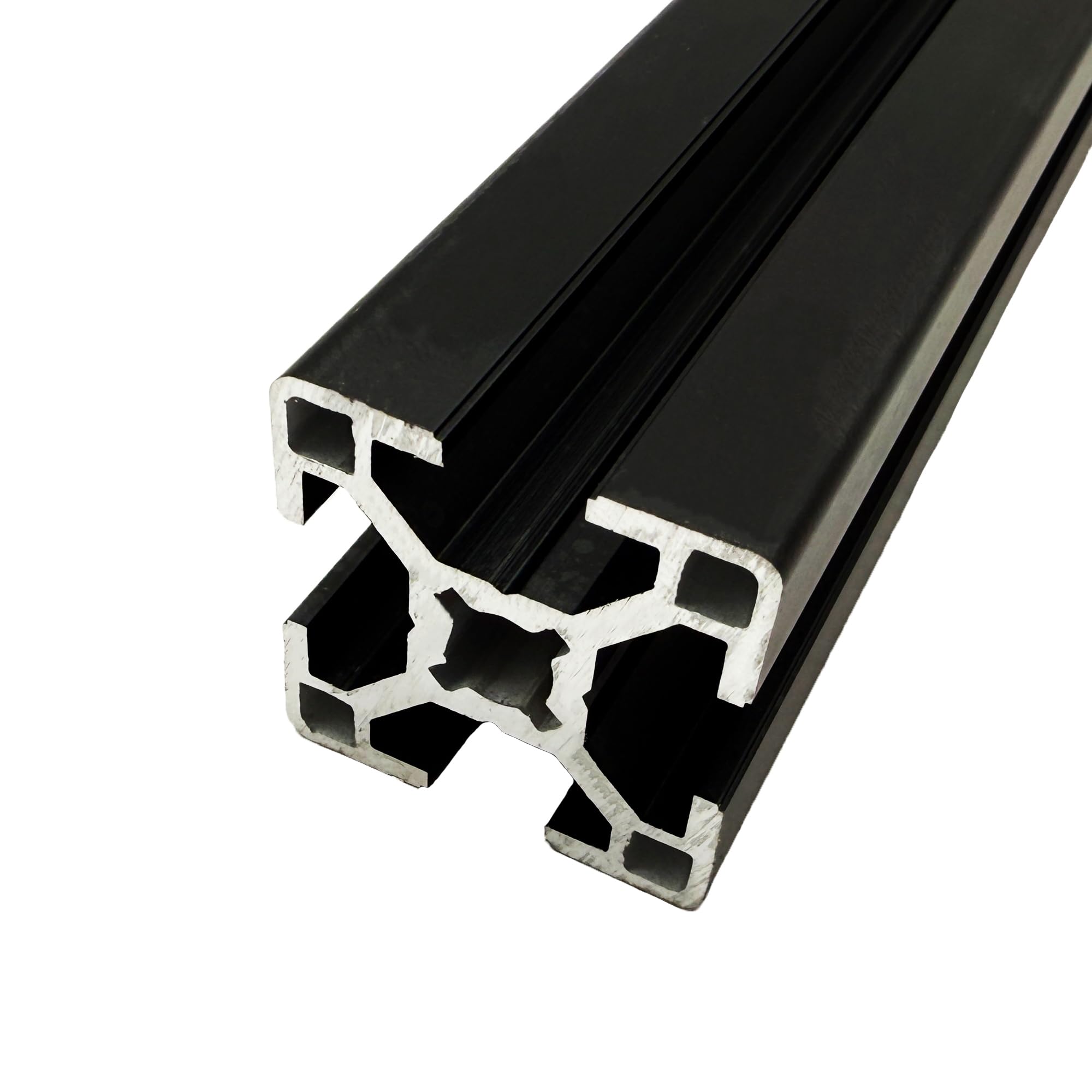 Aluprofil 30x30 mm | Nut 8 | 6 Stück mit 2 meter = 12 Meter | schwarz eloxiert E6/C35 | Aluminium Profil | Nutenprofil | Aluprofil | Alu Profil | Leicht | Montagesystem