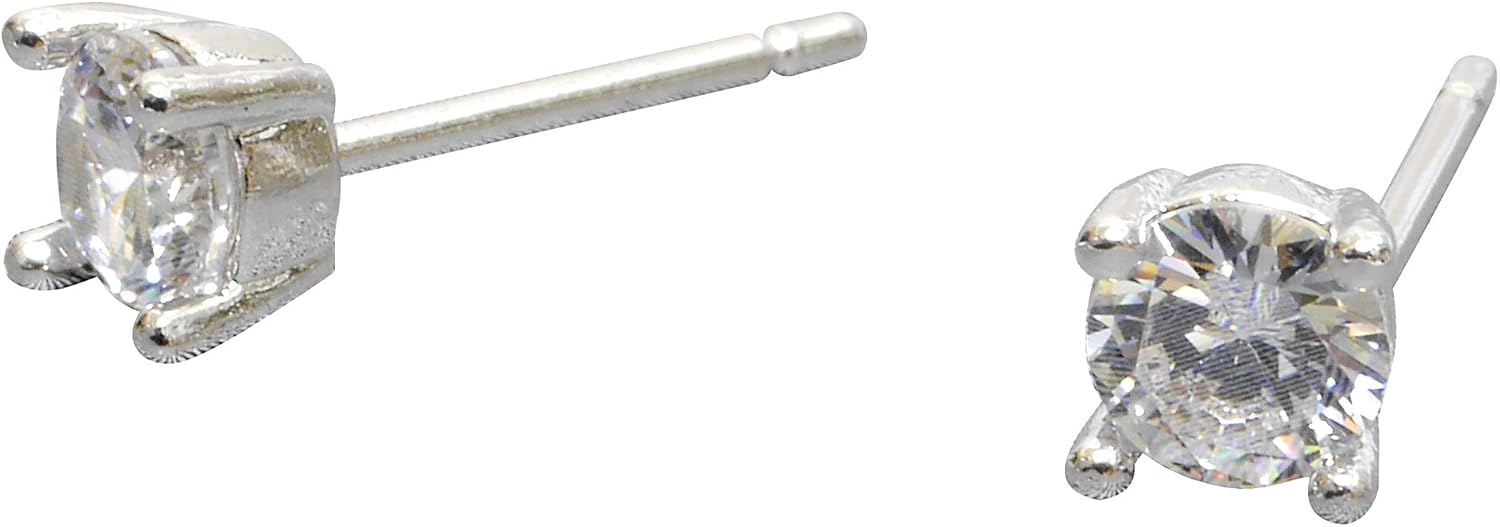 Sofia D-55-G Jewelry Parts Cubic Zirconia Titanium Piercing Post 3mm Gold