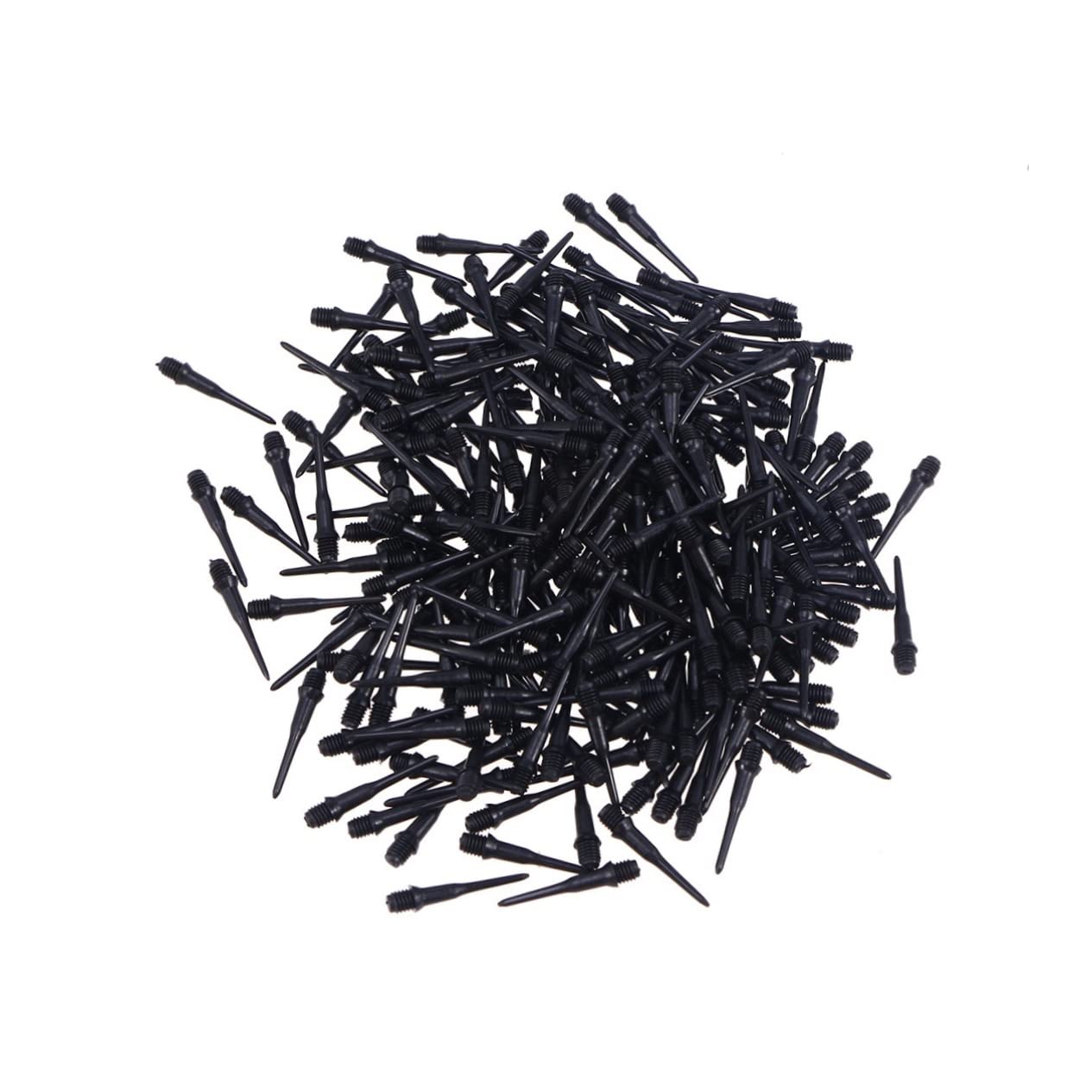 INOOMP 2sets Black Thread Soft Tip Dart Points Soft Tips for Plastic Shafts Set 500pcs*2