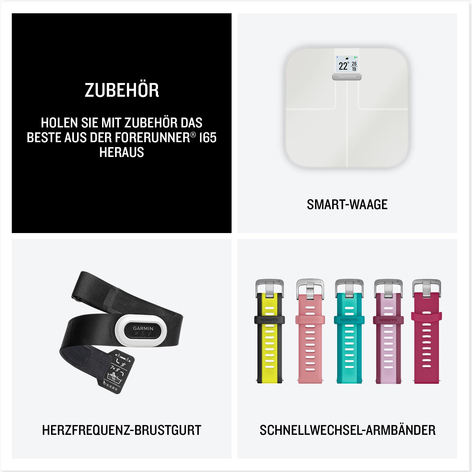 Garmin Forerunner 165 Music 43mm - Lauf-Smartwatch, 1,2" AMOLED Touchscreen, bis zu 11 Tage Akkulaufzeit, 25+ Sport-Apps, Trainingsempfehlungen, Gesundheitsdaten, smarten Funktionen, Musik