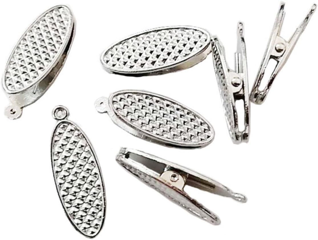 MAGICLULU 15pcs Eco-friendly Napkin Holder Chain Zinc Alloy Napkin Clip for European Style Portable Clips Bib Holder