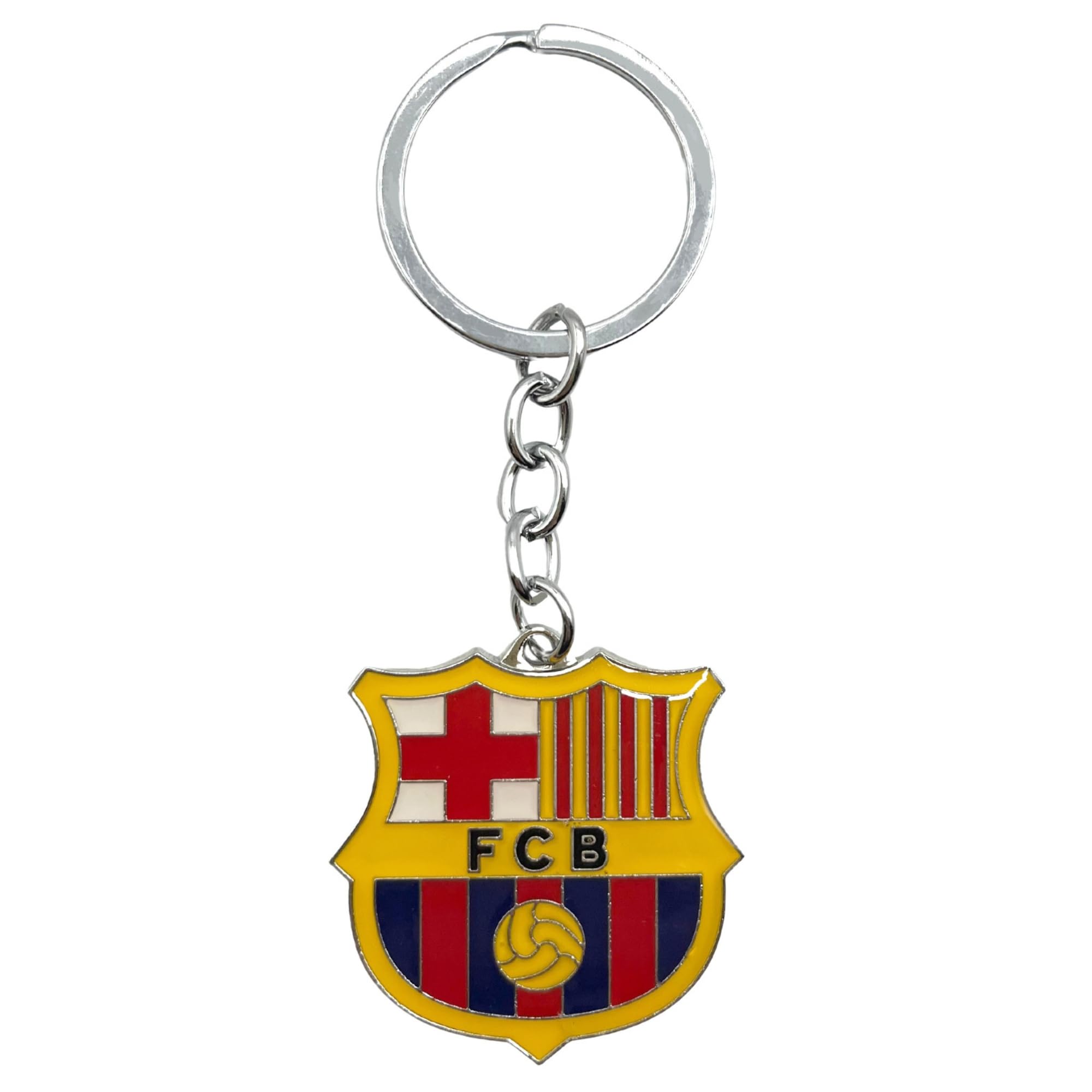 Llavero metálico Barsa Barça, diseño multicolor con emblema, llavero de metal edición aficionado