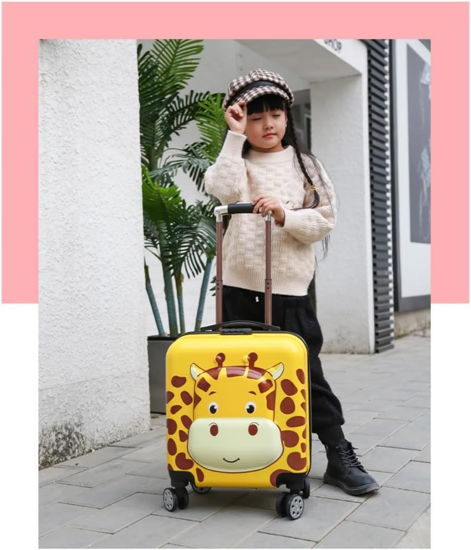 Amazon | [Danussi] キャリーケース 子供 スーツケース かわいい 静音キャスター 四輪 軽量 ABS素材 ロック搭載 機内持込み  アルミフレーム 旅行 小型 サイズ 2泊 動物柄 (黄色) (くまのオレンジ色) | Danussi | スーツケース [Danussi] キャリーケース  子供 スーツケース ... キャリーケース 子供 スーツケース かわいい 静音キャスター 四輪 軽量 ABS素材 ロック搭載 機内持込み アルミフレーム 旅行