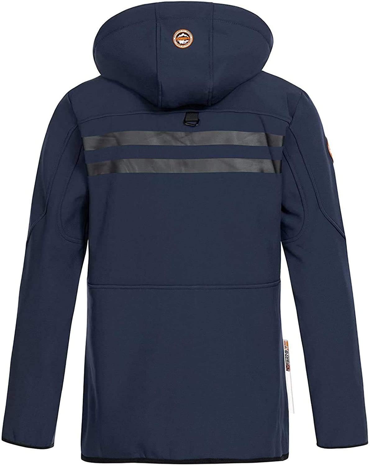 Geographical Norway Męska kurtka softshellowa, funkcyjna, outdoorowa, wodoodporna, w zestawie z beanie urbandreamz, Navy RO, M