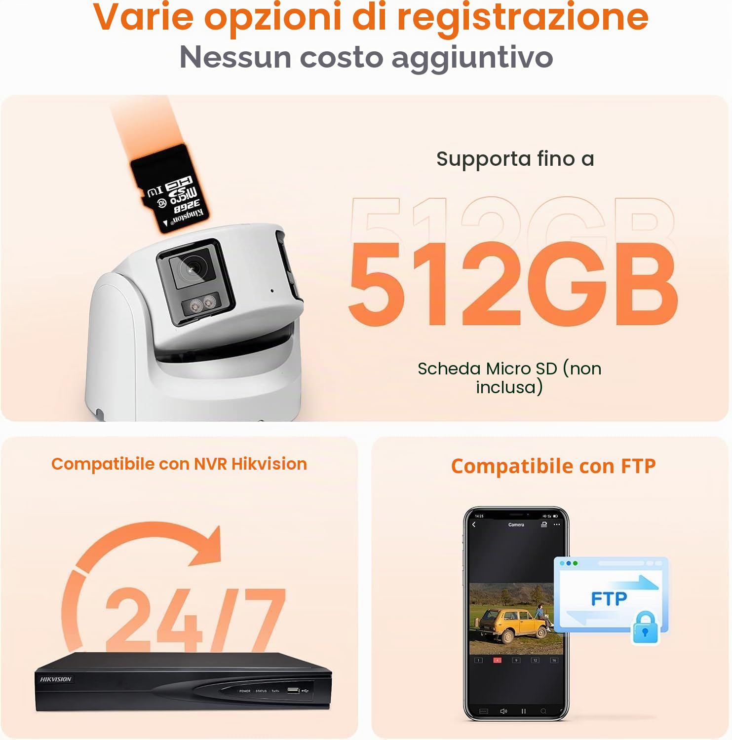 HIKVISION DS-2CD2387G2P-LSU/SL ColorVu - Telecamera IP a torretta panoramica da 8 MP, obiettivo fisso da 4 mm, per interni ed esterni