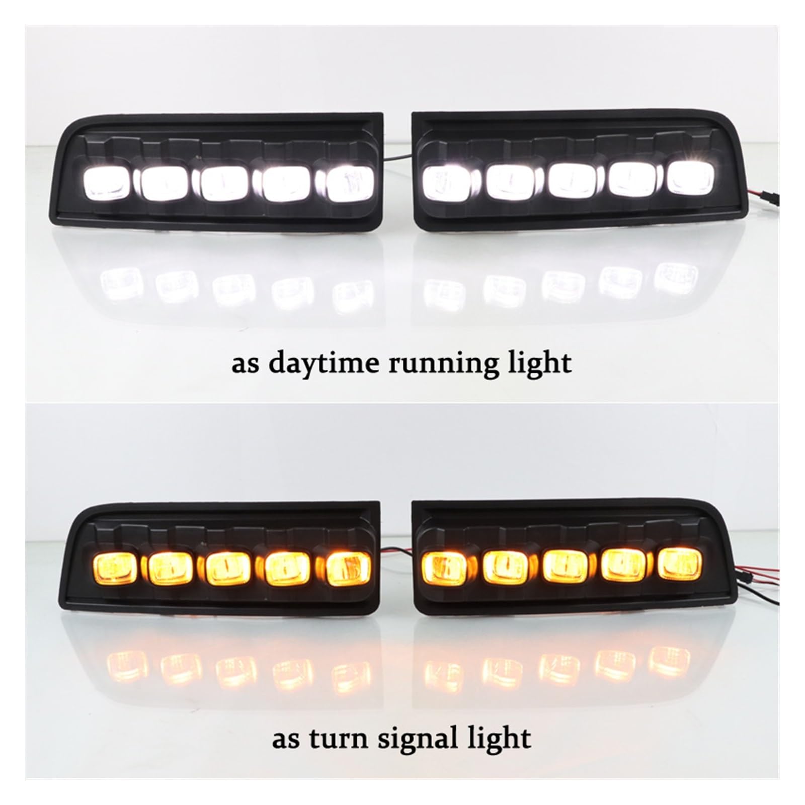 Fendinebbia Decorazione Auto Luce LED DRL Daylamps Per 4Runner 2010-2013 Indicatori Di Direzione Gialli Luce Di Marcia Diurna Copertura Per Automobile