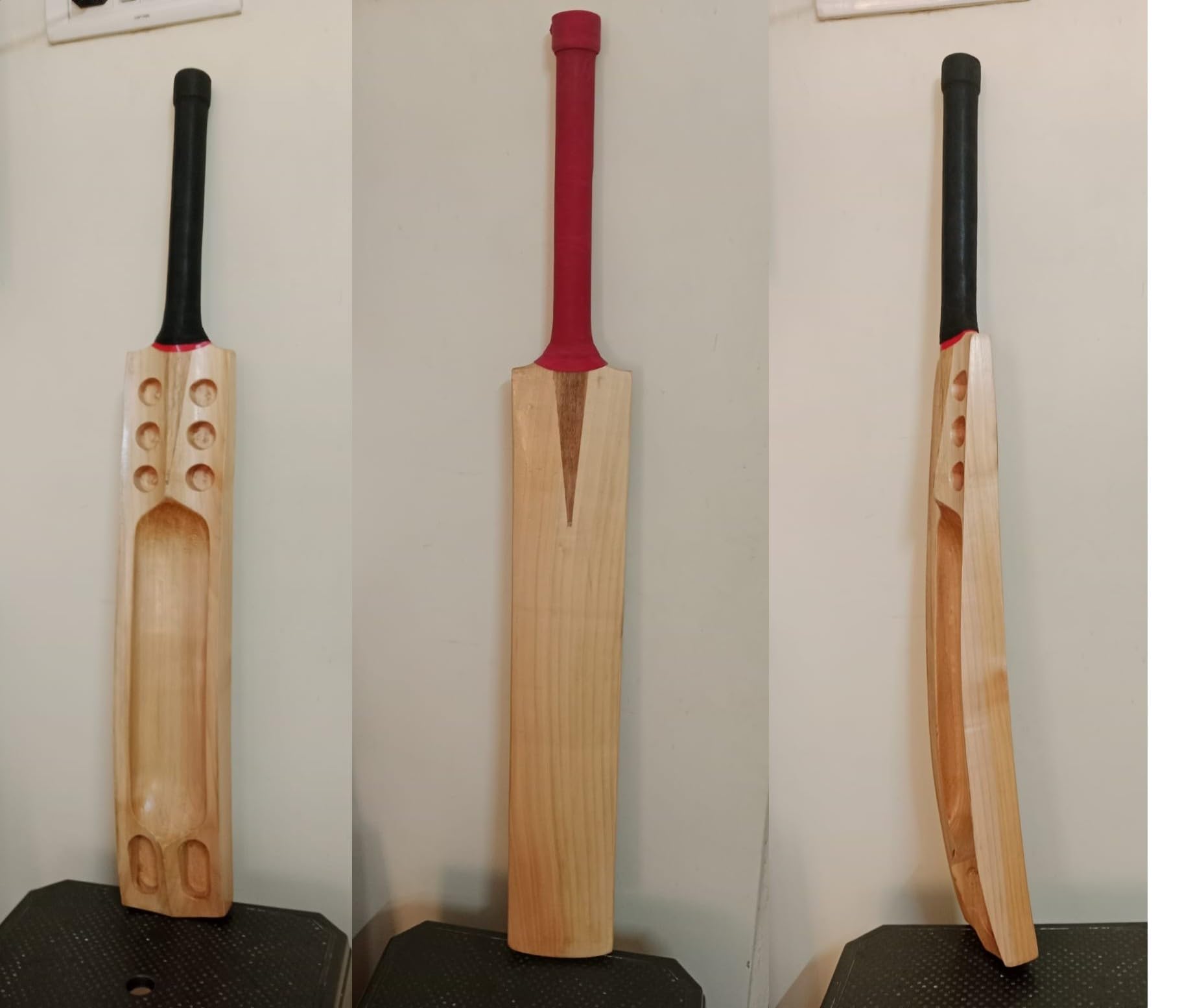 Eagle Leap Super Premium IV Kashmir Willow Double Blade Capsule Scoop Cricket Bat for Hard & Soft Tennis Ball (Blade Thickness 55-60MM)-image-22
