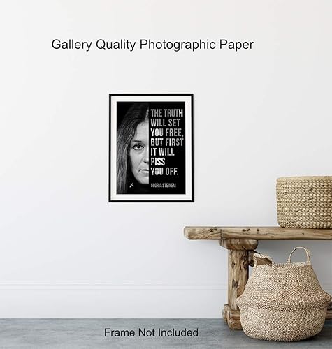 Miniatura 8 de Gloria Steinem, Room Decor for Women - Home, Bedroom Wall Art Decoration - Feminist Gift for Her, Girlfriend, Wife, Gay, Lesbian, Woman - 8x10