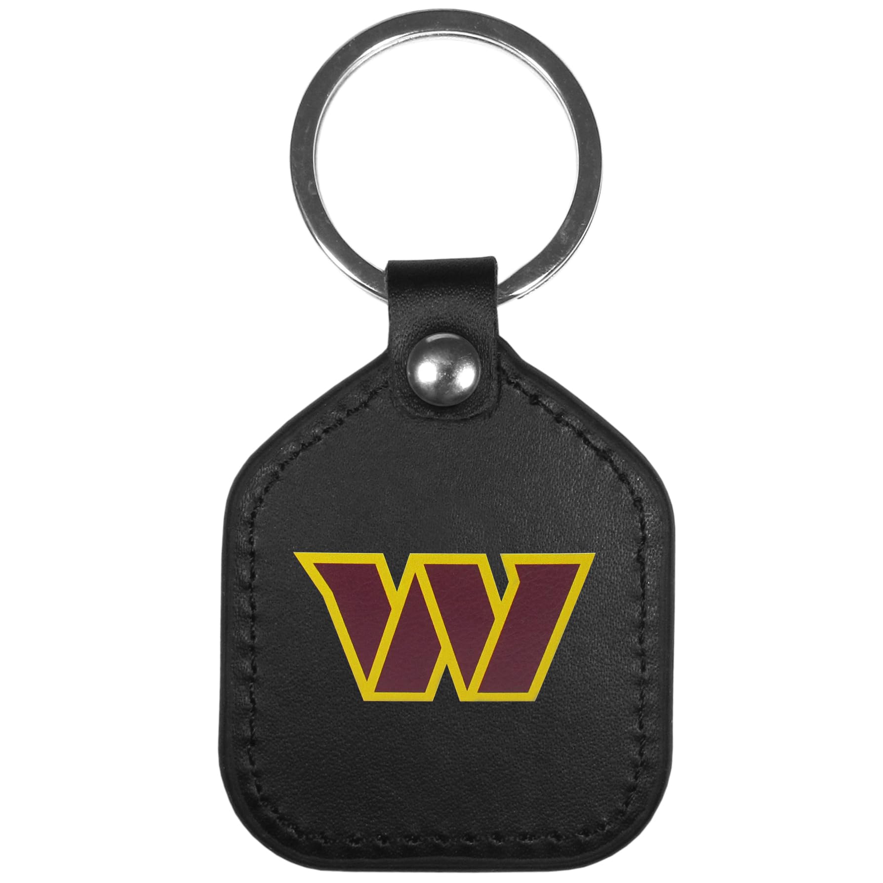 Siskiyou Sports Washington Commanders Leather Square Key Chains, One Size, Team Colors