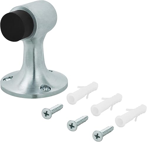 Nuk3y - Tope de parachoques de montaje en piso de alta resistencia comercial de 3 pulgadas (cromo satinado)