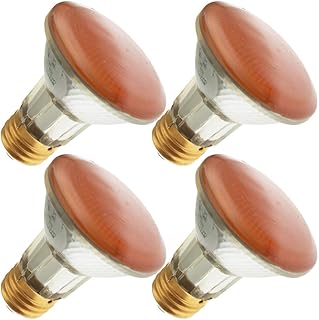 Industrial Performance 50PAR20/H/Y 130V, 50 Watt, PAR20, Medium Screw (E26) Base Transparent Yellow Light Bulb (4 Bulbs)