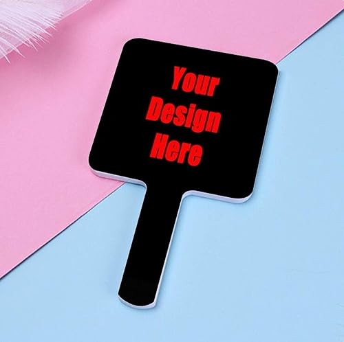 Miniatura 5 de Espejos de maquillaje personalizados  Personaliza tu imagentexto  Espejo de peluquero para cabello, espejos con mango para viajes, maquillaje,