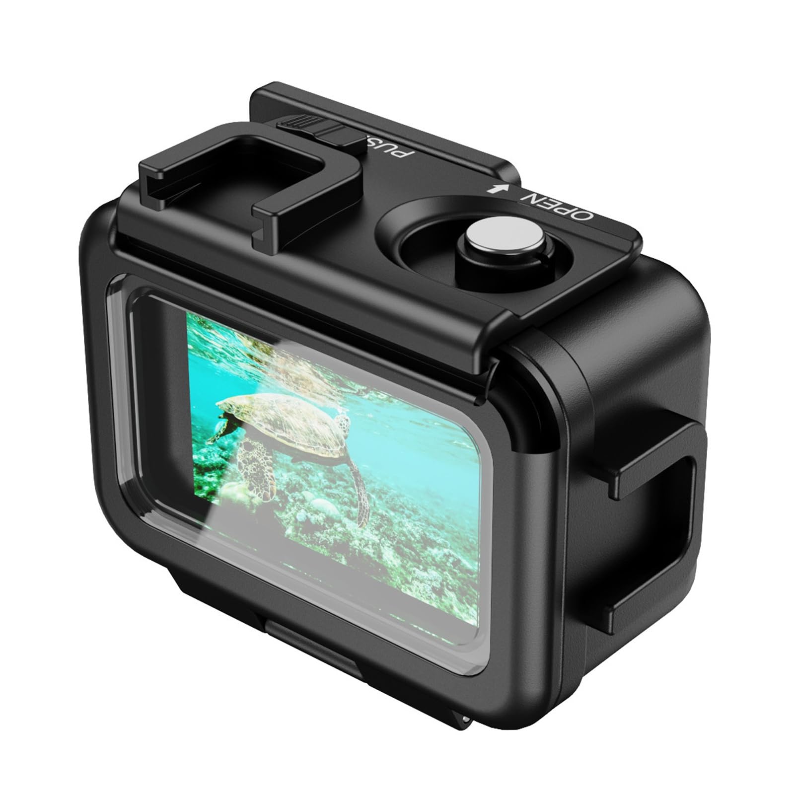 Fabater Marco Protector para Cámara de Buceo, Cristal de Aluminio Resistente Al Agua para Fotografía de Aguas Profundas, Apto para Action 4/3/5 Pro