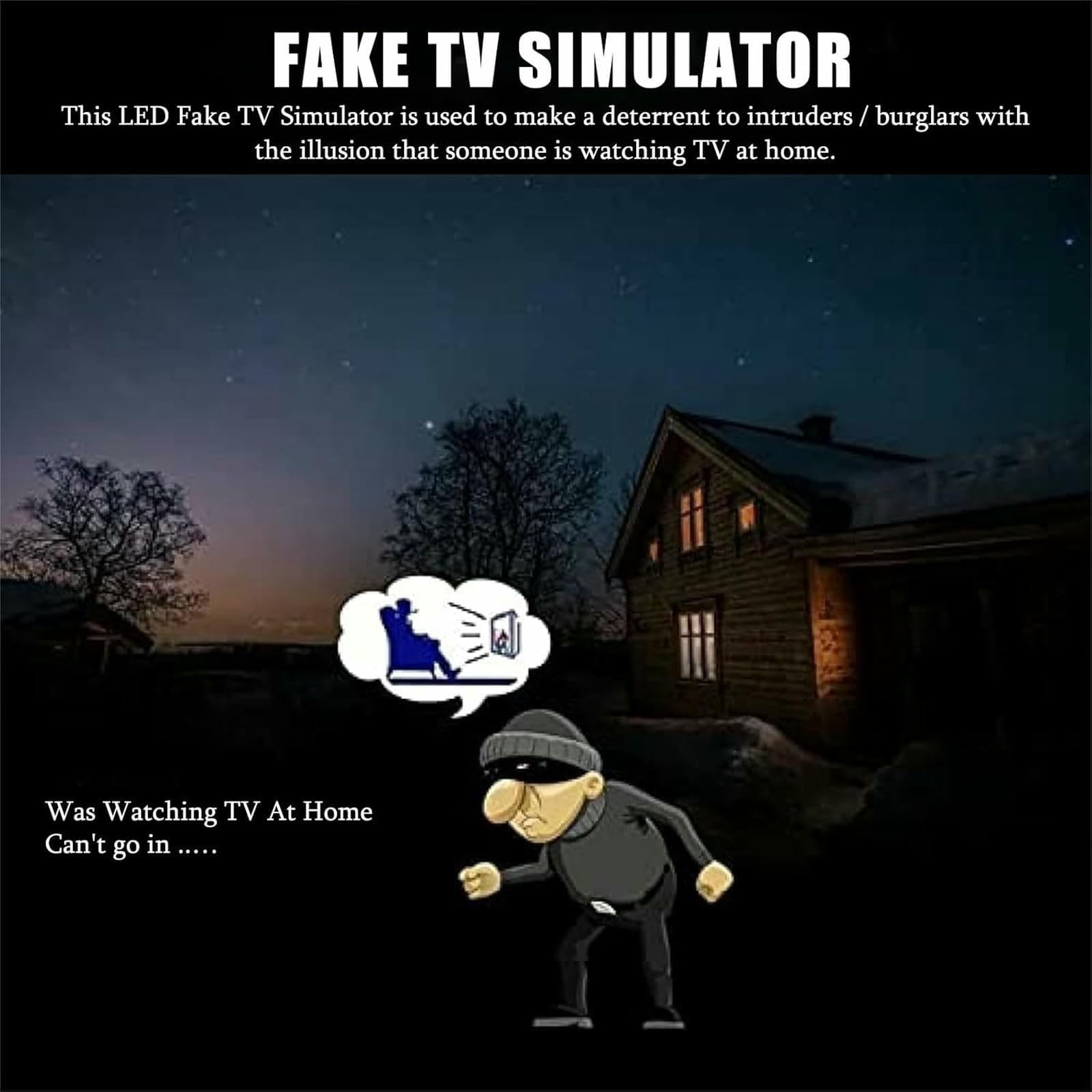 Fake TV Simulator, Anti-Einbrech Und Diebstahl Abschreckend Mit LED Licht Timer, Automatisch Einschalten Nach Dunkelheit Für Die Verwendung, Wenn Es Niemand Zu Hause Ist