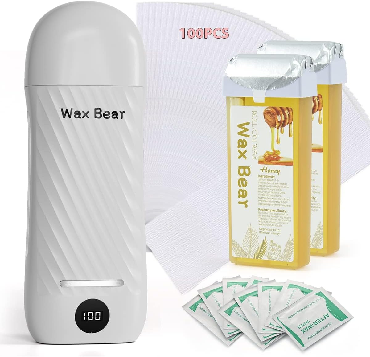Wax Bear RollOn Wax Kit,Digital Wax Roller Kit for