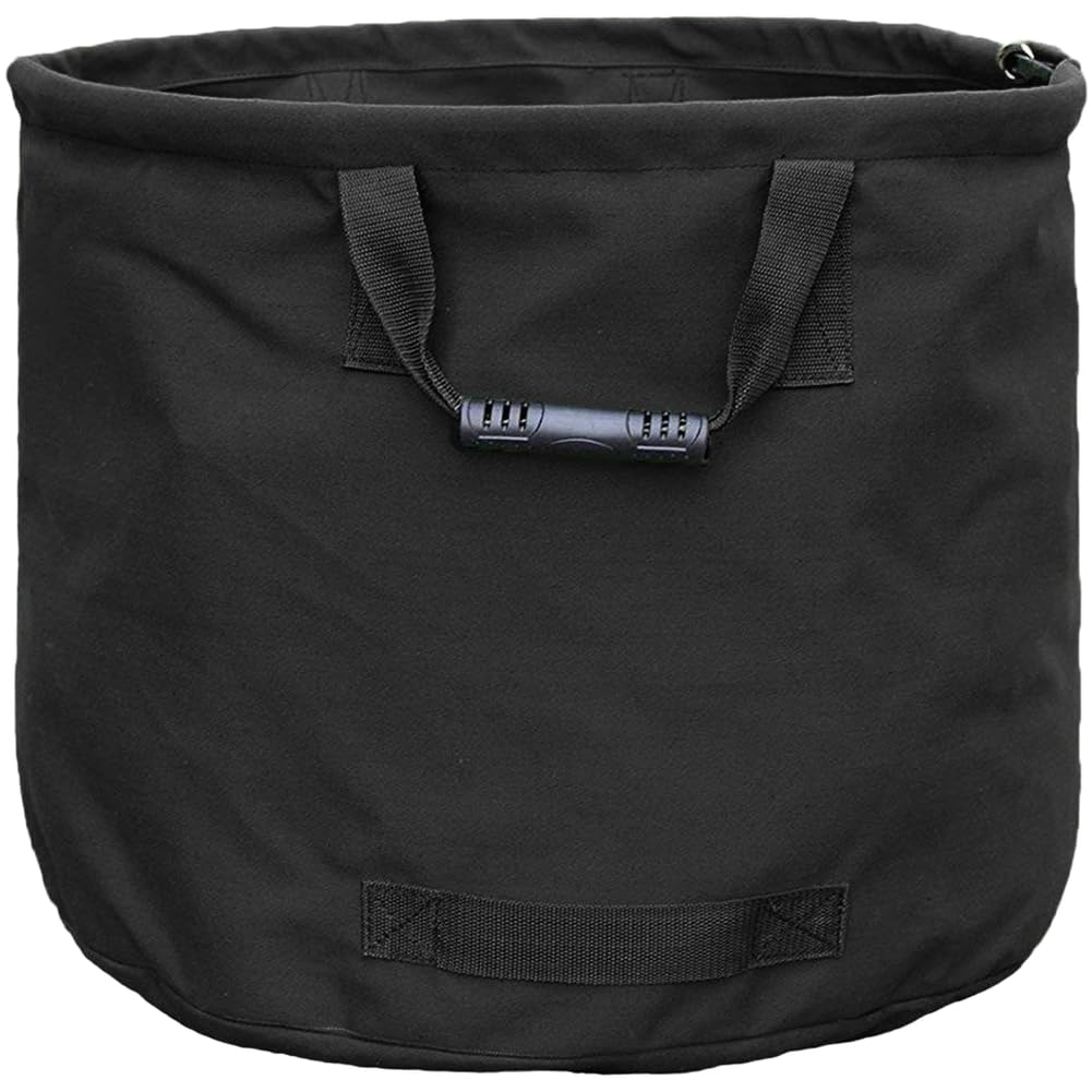 ZYWUOY Grande borsa da giardino per foglie, in tela resistente, con cinghie rinforzate per foglie, frutta e verdura, 56 x 46 cm, raccoglitore di detriti all'aperto