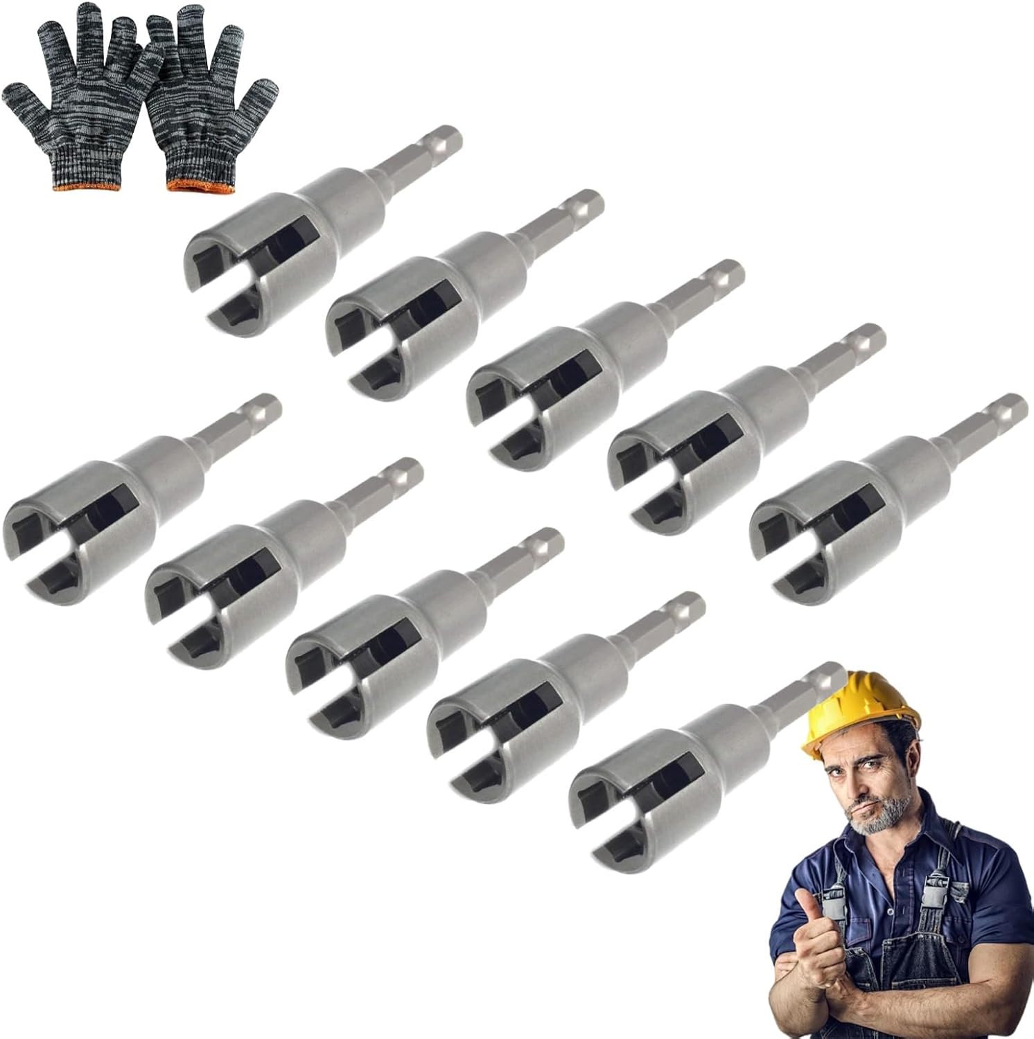 Power Wing Nut Socket, Nut Driver Set, Wing Nut Drill Bit Socket Tool with