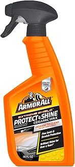 Armor All Extreme Shield Protect & Shine Ceramic Wax, 16 fl oz Bottle, Easy-to-Use Ceramic Car Wax Spray for Long-Lasting Shine and Protection, Color Assist Technology