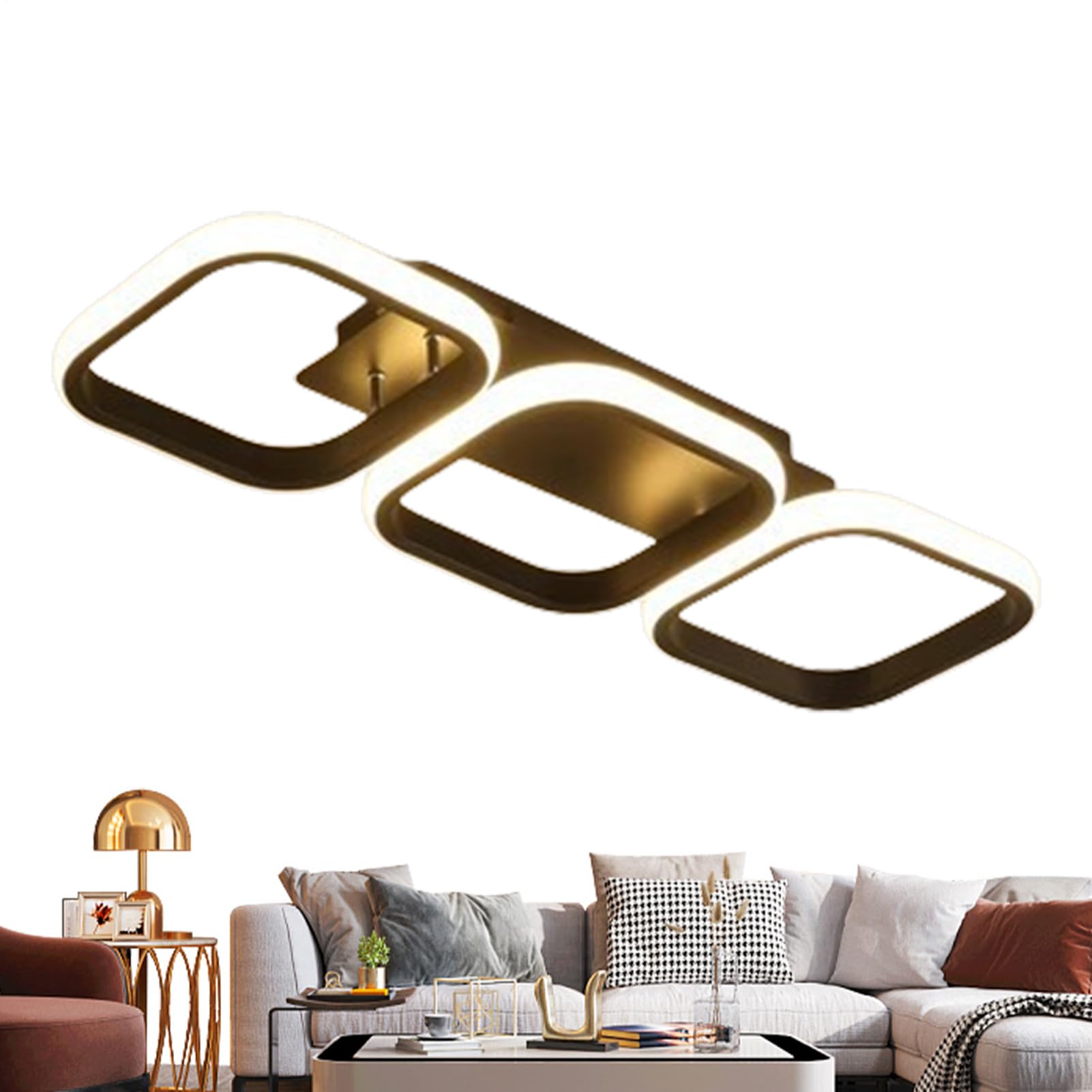 Luz Para Techo Panel LED Ultraplano Con Diseño Geométrico Y Montaje