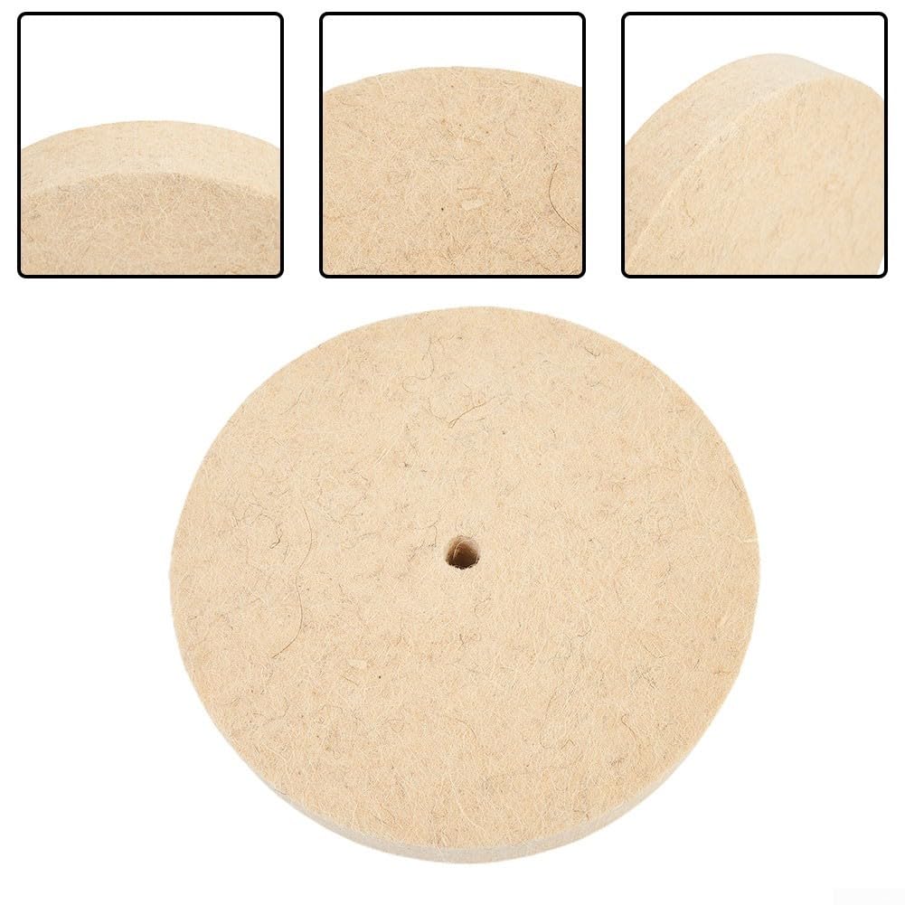 150mm Feltro di Lana Lucidatura Ruota Pad Disco per Strumento Rotante, 6 Pollice Buffer Adatto per Acciaio Inox, Rame, Alluminio, Vetro