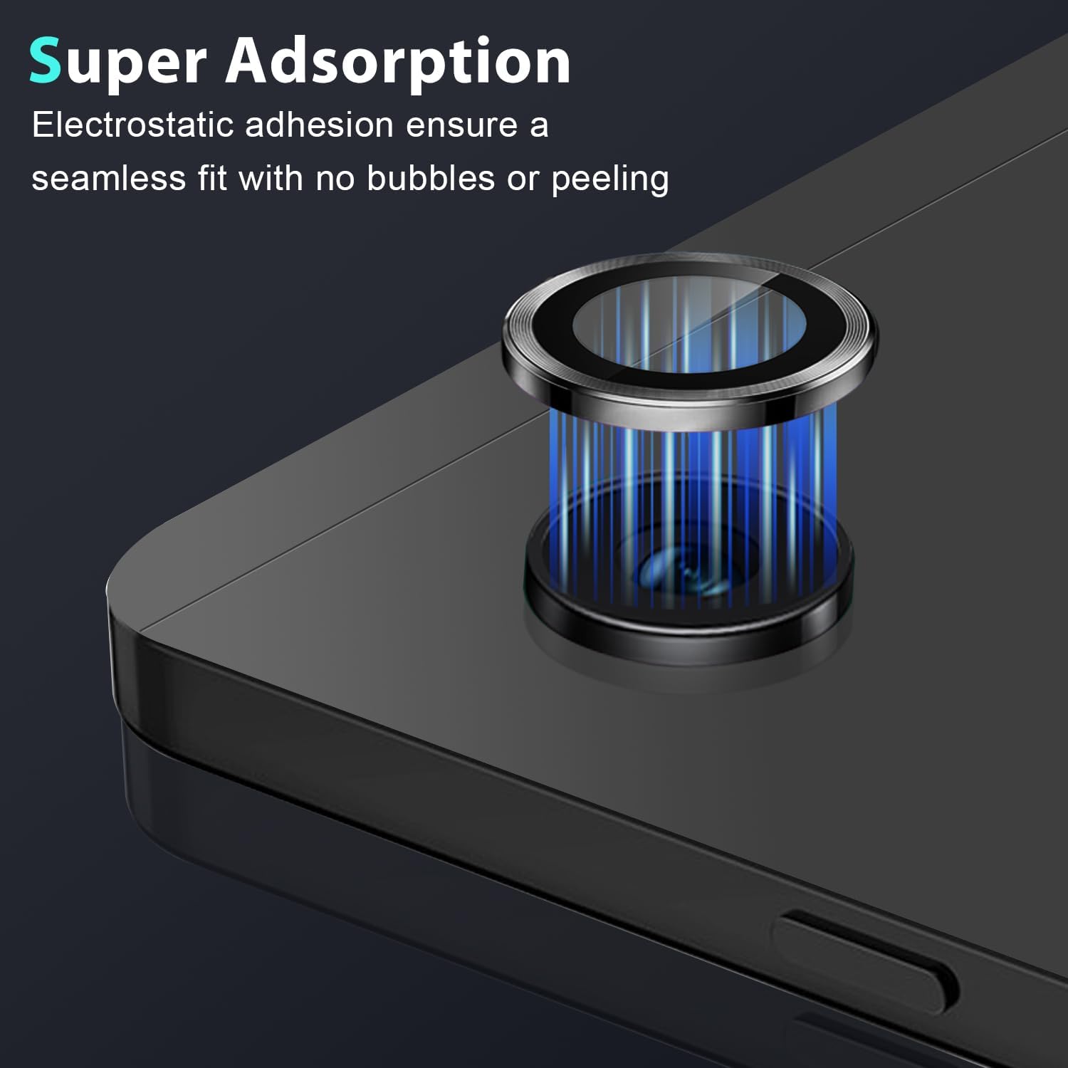 2 Pack Compatible with Samsung Galaxy Tab A11 5G Camera Lens Protector, 9H Tempered Glass Camera Cover Screen Protector Metal Ring Decoration Accessories (Black) image 2
