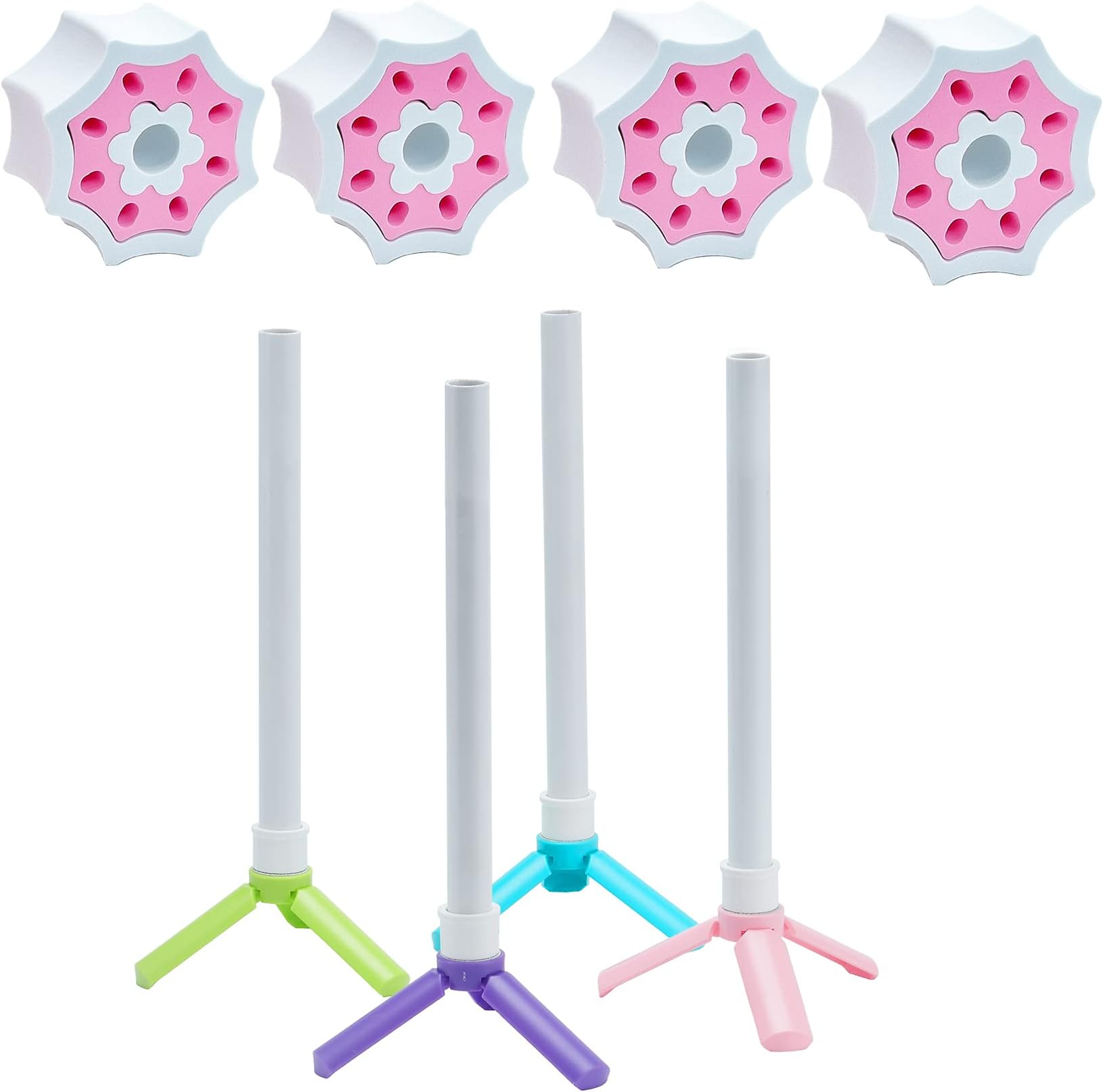 Cup Drying Stander Holder for Cup Turner Machine Kit, Drying Stander Holder with Pipe, DIY Glitter Epoxy Tumblers Cup Turner Kit (4 Color R&Foam)