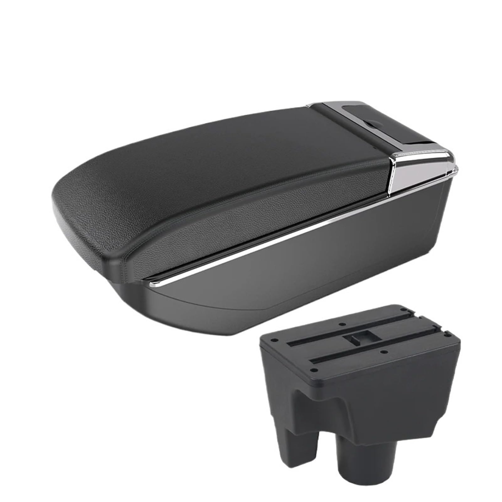 Hguvsjd Armrest Box For Toyota For Aqua For Prius C Armrest Storage Box Dedicated Retrofit Parts Interior Accessories Car Armrests(Black line NO USB)