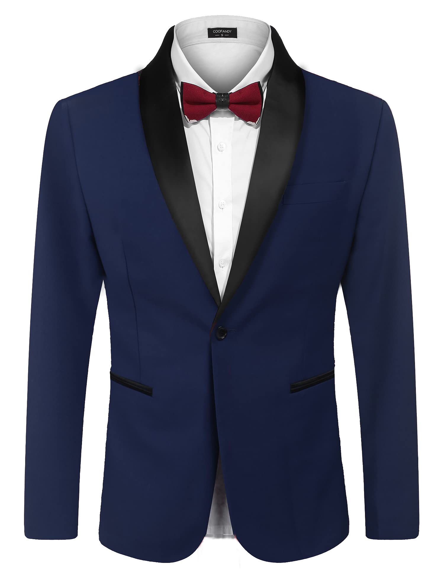 COOFANDY Men's Tuxedo Jacket One Button Suit Jacket for Wedding Dinner | Blazer Jacket,Dinner Jacket,Wedding Jacket,Smoking Jacket,Tuxedo Blazer