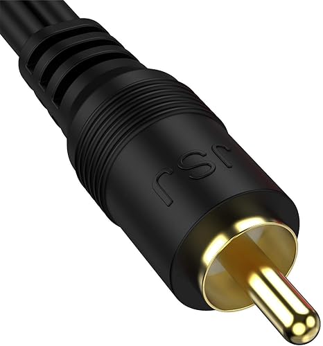 Miniatura 3 de Cable divisor RCA de 1 macho a 2 hembras para altavoz de audio en Y, con conductor OFC, blindaje doble, carcasa de metal chapado en oro, cubierta de