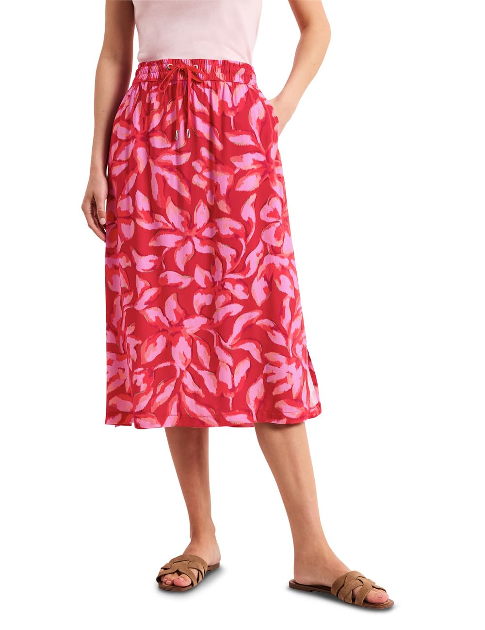 Street One Patterned Skirt Salsa Red 42