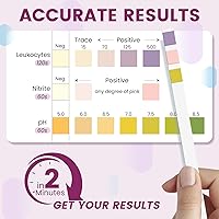 Vista 3 de Tiras de prueba para UTI para mujeres: 50 unidades 3-1 para tratamientos de infección del tracto urinario para infección urinaria y vejiga, lecturas