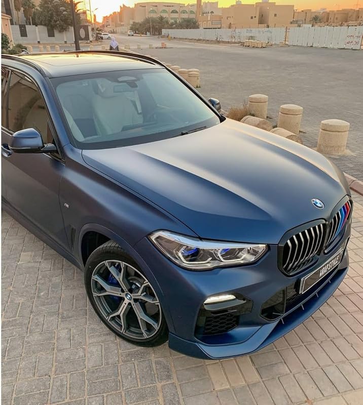 Image of WALLMATE? Matte Wrap Vinyl Peel and Stick Car & Bike Wrap Sheet Vinyl Car Wrap Sheet Roll Film Sticker Decal Sticker (24x120 /Inch, Blue Matte Metallic)