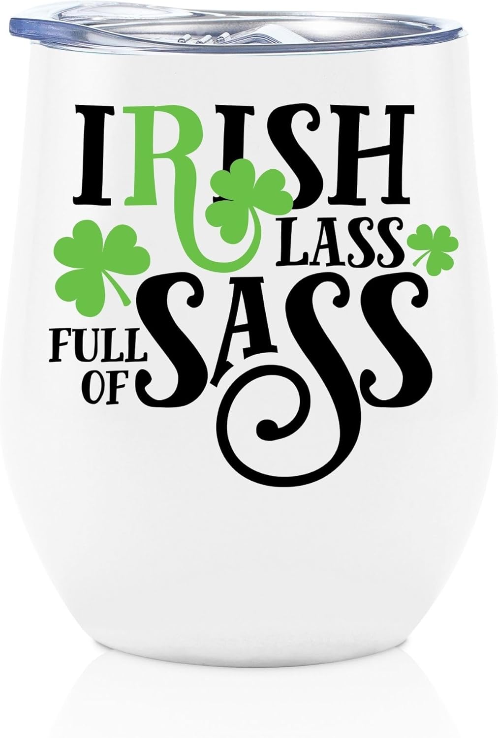 Onebttl Irish Gifts for Women Men, Ireland Gift for Irish for St Patricks Day Christmas, 12oz Stainless Steel Tumbler with Lid – Full of Sass