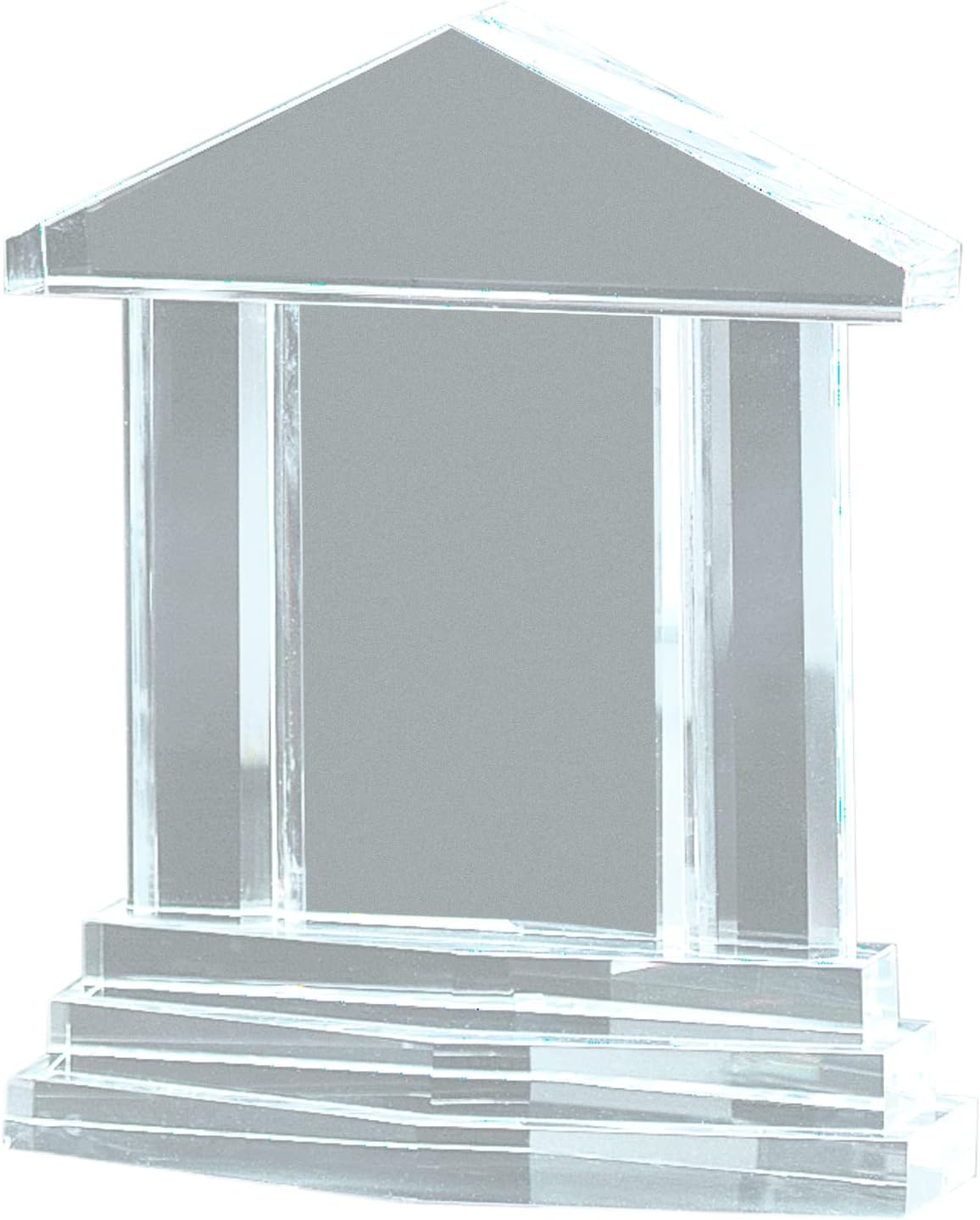 SHOP AWARDS AND GIFTS Customizable 7 Inch Optical Cut Crystal Shaped Pillard House Award, Can Be Personalized