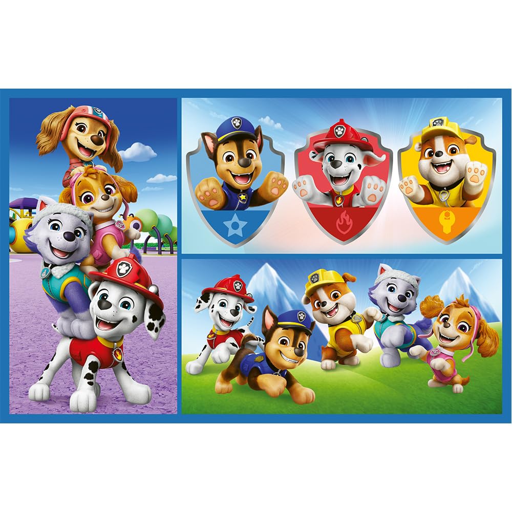 Trefl - Puzzle 2w1: PAW Patrol, Psi Patrol Rządzi - 2 x 70 Elementów, Zestaw Dwóch Układanek dla Dzieci od 4 lat