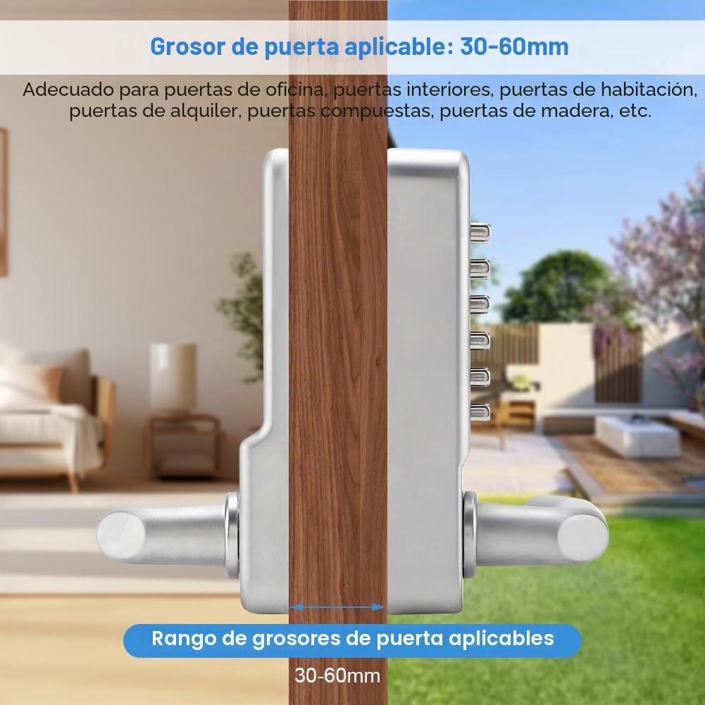 Cerradura de código numérico para puerta con código mecánico, cerradura digital sin llave para garaje, hotel, oficina, estudio, almacenes